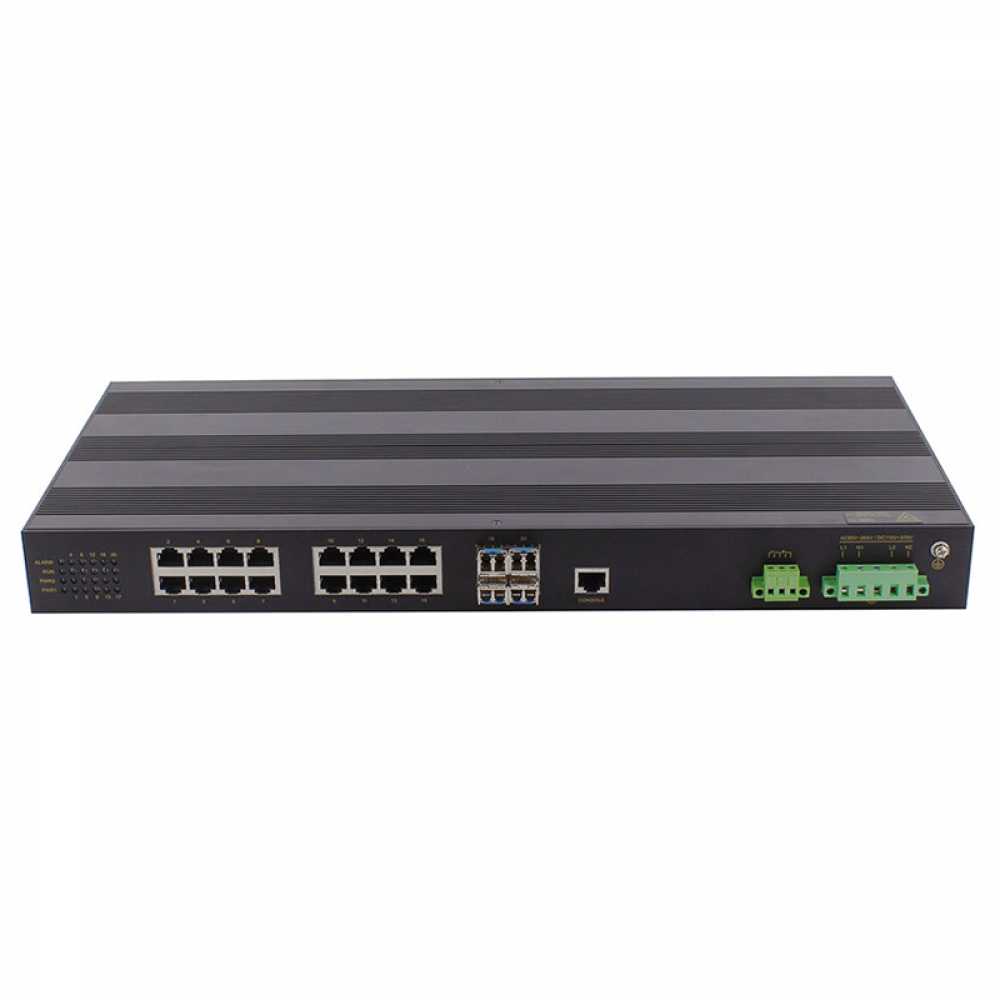 20 ports layer 3 full gigabit rack-mounted industrial Ethernet switch