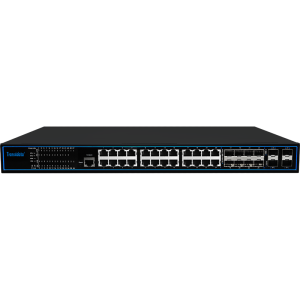 24 ports full gigabit layer 3 managed PoE switch