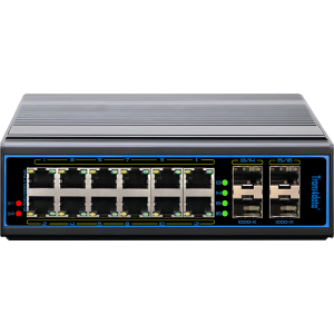 16 ports full gigabit layer 3 managed industrial PoE switch