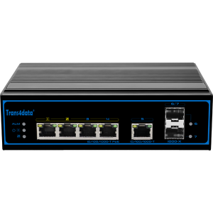 7 ports 250m 90W industrial PoE switch