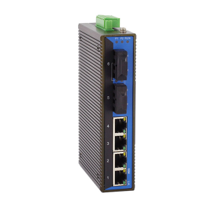 6 ports 10/100M Din-rail mounting unmanaged industrial Ethernet switch with 2x100M FX ports